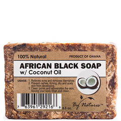 By Natures African Black Soap with Coconut Oil 3.5oz