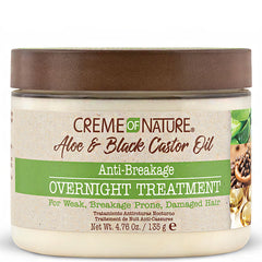 Creme of Nature Aloe & Black Castor Oil Anti-Breakage Overnight Treatment 4.76oz