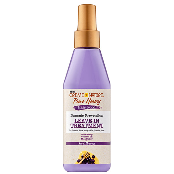 Creme of Nature Pure Honey Hair Food Acai Berry Leave-In Treatment 8oz