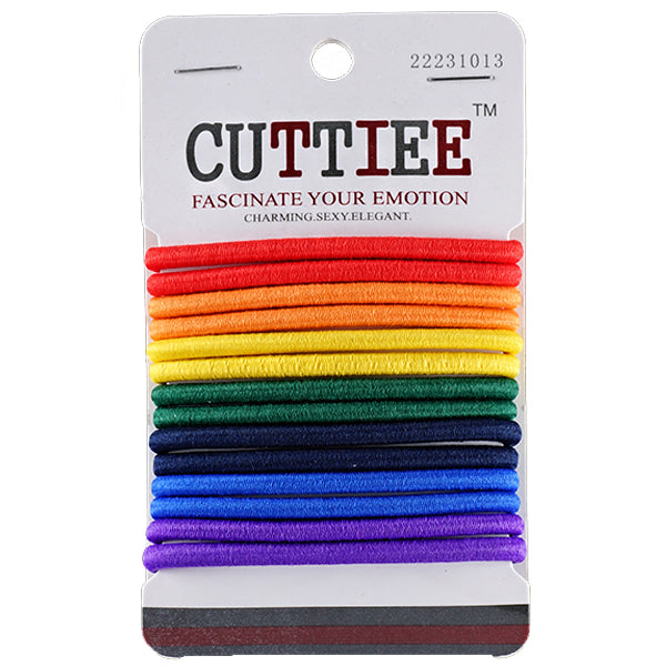 Cuttiee #1013 4mm Elastic Band Rainbow 16pcs