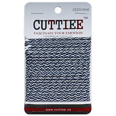 Cuttiee #1016 4mm Elastic Band Wave Black & White 20pcs