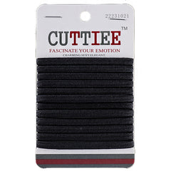 Cuttiee #1021 5mm Flat Elastic Band Black 12pcs