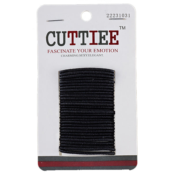 Cuttiee #1031 1.5mm Small Elastic Band Black 30pcs