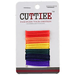 Cuttiee #1033 1.5mm Small Elastic Band Rainbow 30pcs