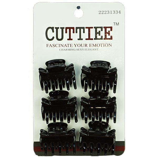 Cuttiee #1334 Claw Hair Clip 6pcs
