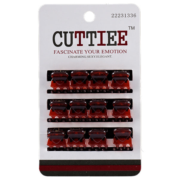 Cuttiee #1336 Small Claw Hair Clip 12pcs