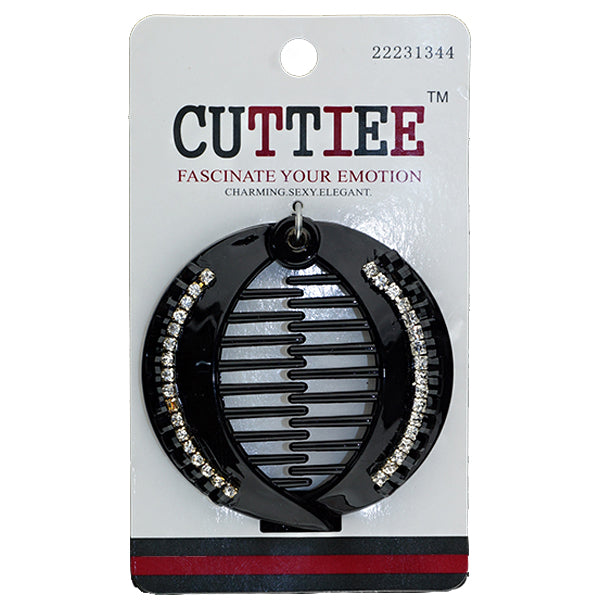 Cuttiee #1344 Banana Clip Circle Large with Stone