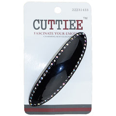 Cuttiee #1433 Oval Snap Flat Clip with Stone