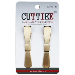 Cuttiee #1440 Matte Metal Clip Bow Tie 2pcs