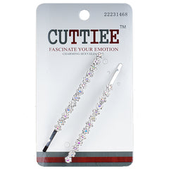 Cuttiee #1468 Hair Pin with Rhinestone Flower