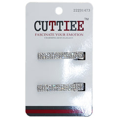 Cuttiee #1473 Hair Clip with Stone 2pcs