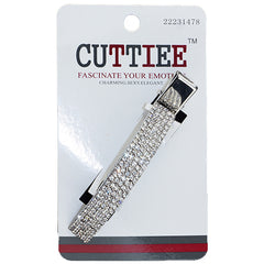 Cuttiee #1478 Curve Hair Clip with Stone