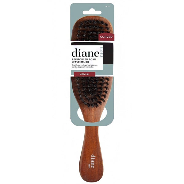 Diane #D8177 Reinforced Boar Wave Brush Medium Curved