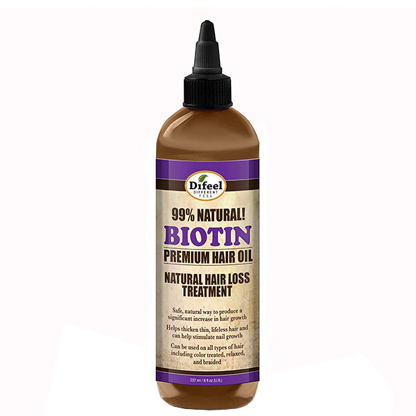 Difeel 99% Natural Biotin Natural Hair Loss Treatment Premium Hair Oil 8oz