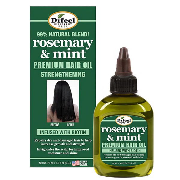 Difeel Rosemary & Mint Strengthening Premium Hair Oil with Biotin 2.5oz
