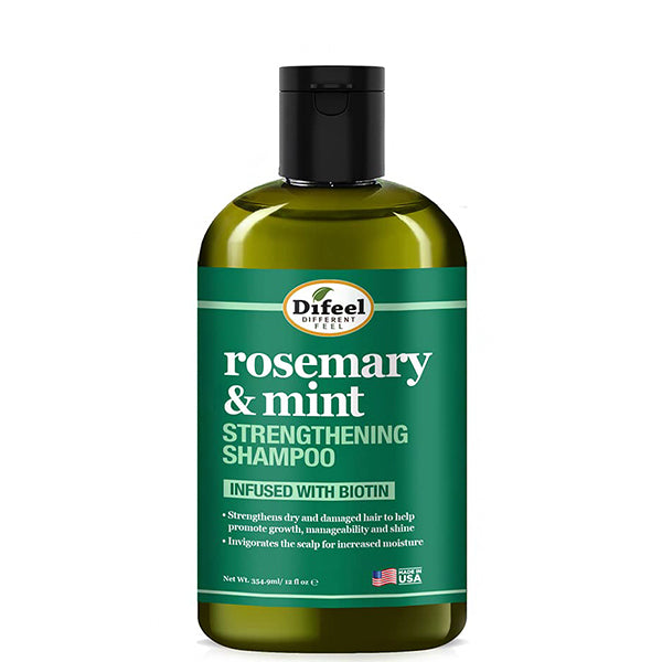 Difeel Rosemary & Mint Hair Strengthening Shampoo with Biotin 12oz