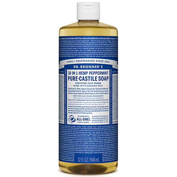 Dr. Bronner's Peppermint Pure-Castile Liquid Soap 32oz