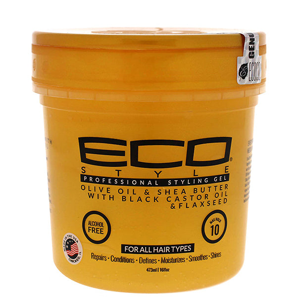 Eco Style Gold Styling Gel with Olive Oil & Shea Butter \/ Black Castor Oil & Flaxseed 16oz
