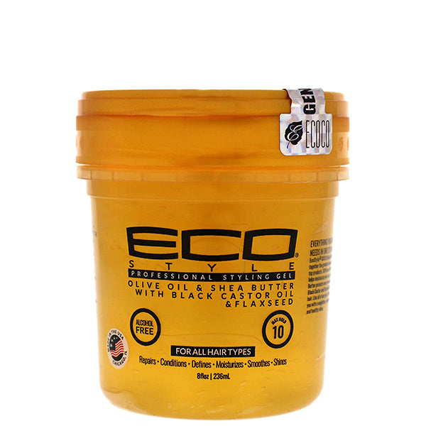 Eco Style Gold Styling Gel with Olive Oil & Shea Butter \/ Black Castor Oil & Flaxseed 8oz