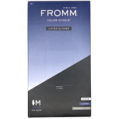 Fromm Color Studio #D8011 Latex Gloves Powder Free - Medium 100ct