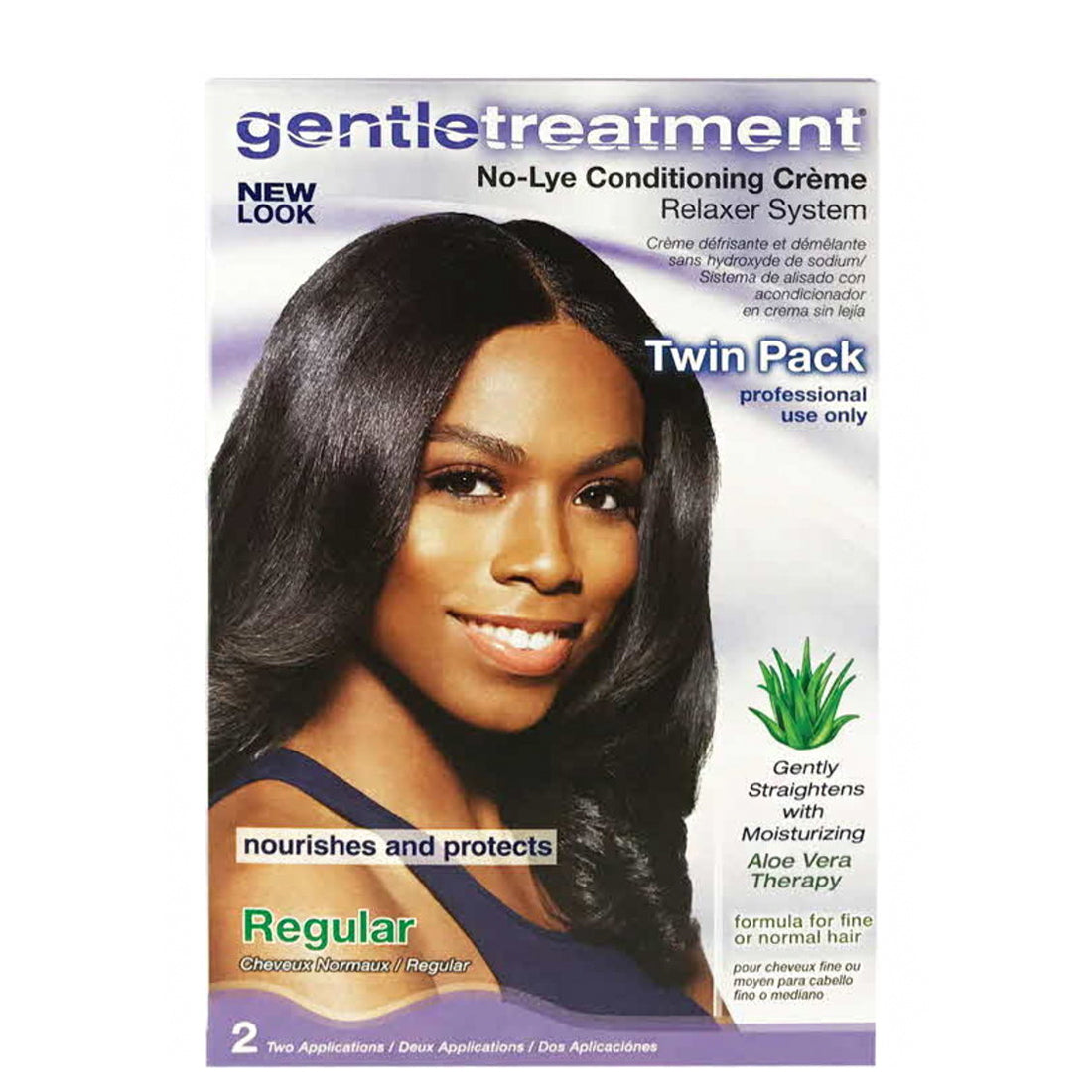 Relaxer Types Gentle Treatment No-Lye Conditioning Creme Relaxer Twin Pack - Regular ...