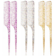 Magic Collection #2419GLI Glitter Bone Tail Styling Comb Assorted