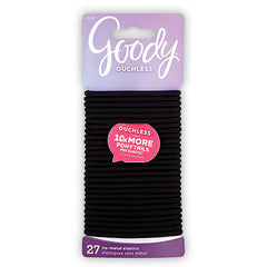 Goody #43629 Ouchless Hair Braided Elastic Thick Black 27 Count