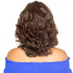 The Wig Black Pink 100% Brazilian Virgin Remy Human Hair L Part Lace Wig - HBL ROMANCE 16
