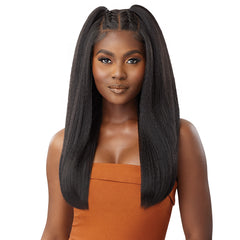 Outre 100% Human Hair Blend 5x5 HD Lace Closure Wig - HHB KINKY STRAIGHT 24