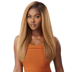 Outre 100% Human Hair Blend 5x5 HD Lace Closure Wig - HHB KINKY STRAIGHT 24