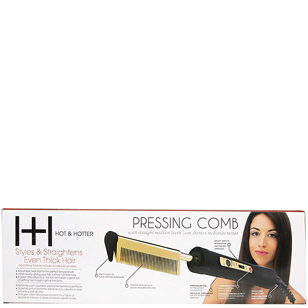 Hot & Hotter 5838 Electrical Pressing Comb Medium Straight Teeth