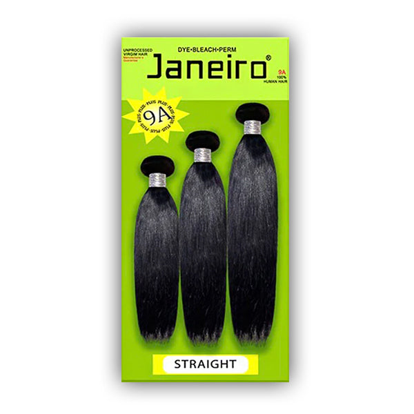 Janeiro 100% Virgin Brazilian Remy Hair Weave - STRAIGHT 3PCS (16\/18\/20)