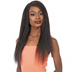 Janet Collection 100% Natural Virgin Remy Human Hair Deep Part HD Lace Wig - PERM YAKY