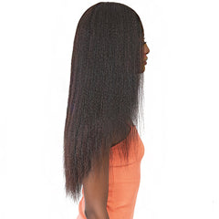 Janet Collection 100% Natural Virgin Remy Human Hair Deep Part HD Lace Wig - PERM YAKY