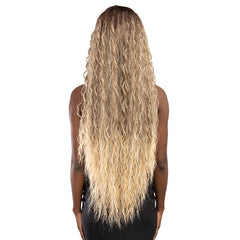 Janet Collection Remy Illusion X-Long Human Hair Blend HD Lace Front Wig - EFUA