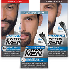 Just For Men Mustache & Beard Facial Hair Brush-In Color Gel
