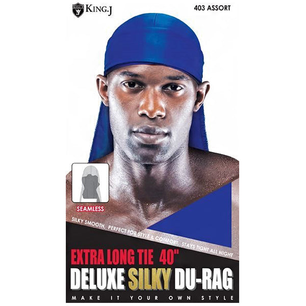 King J Extra Long Tie 40\" Deluxe Silky Du-Rag