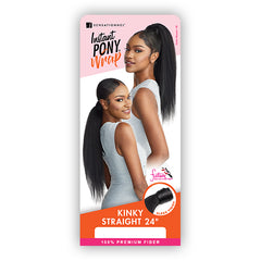 Sensationnel Synthetic Ponytail Instant Pony Wrap - KINKY STRAIGHT 24
