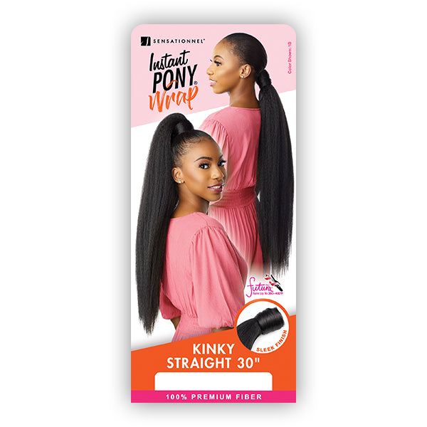 Sensationnel Synthetic Ponytail Instant Pony Wrap - KINKY STRAIGHT 30 ...