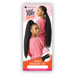 Sensationnel Synthetic Ponytail Instant Pony Wrap - KINKY STRAIGHT 30