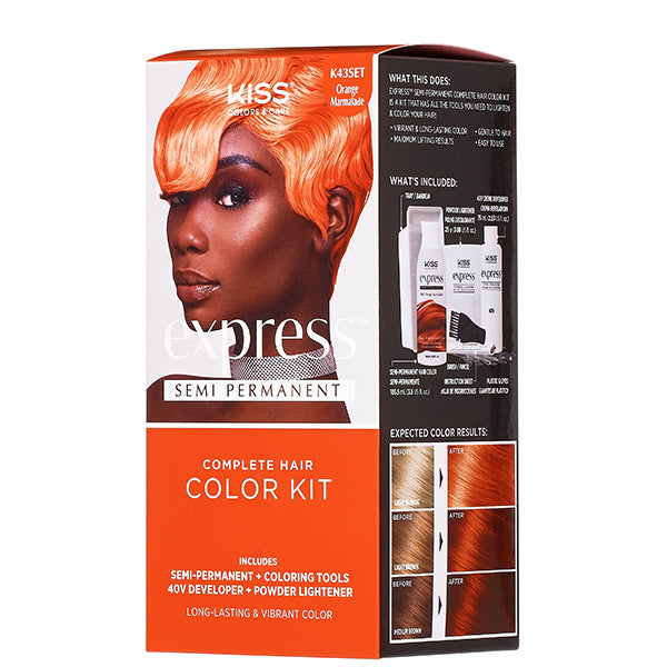 Kiss Colorform Set Kiss Colors K43SET Orange Marmalade Express Semi-Permanent Color Kit ...