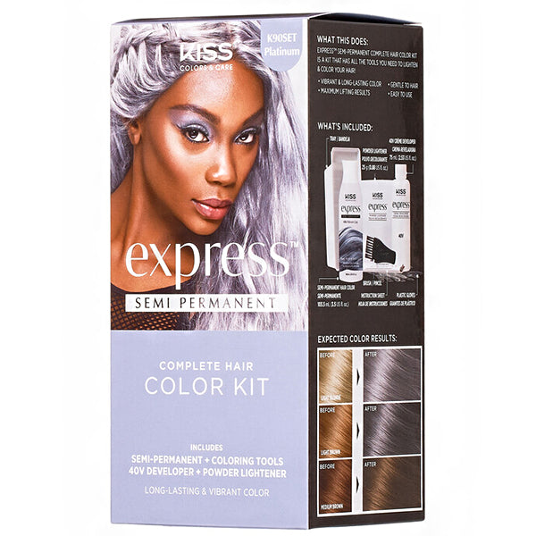Kiss Colorform Set Kiss K90SET Platinum Express Semi-Permanent Complete Hair Color Kit ...