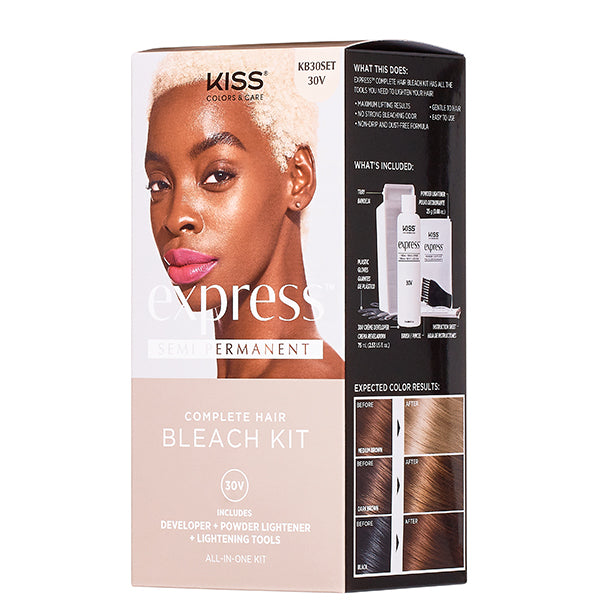 Kiss Colorform Set Kiss Colors KB30SET 30V Express Semi-Permanent Hair Bleach Kit ...