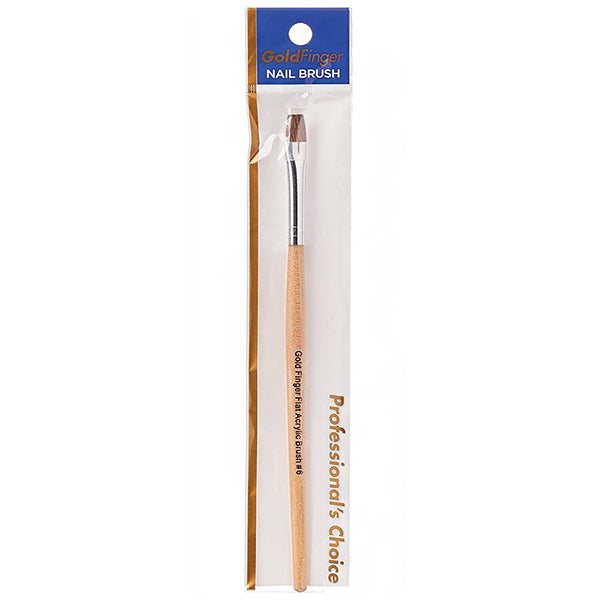 Kiss GoldFinger GABR300 Flat Acrylic Nail Brush #6