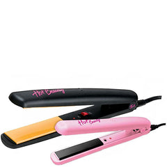 Kiss Hot Beauty Professional HFID01 Combo Value Pak - Ceramic Flat Iron 1\" + 1\/2\" (mini)