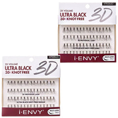 Kiss I Envy KPEXXUD Knot Free Ultra Black 3D Individual Lash