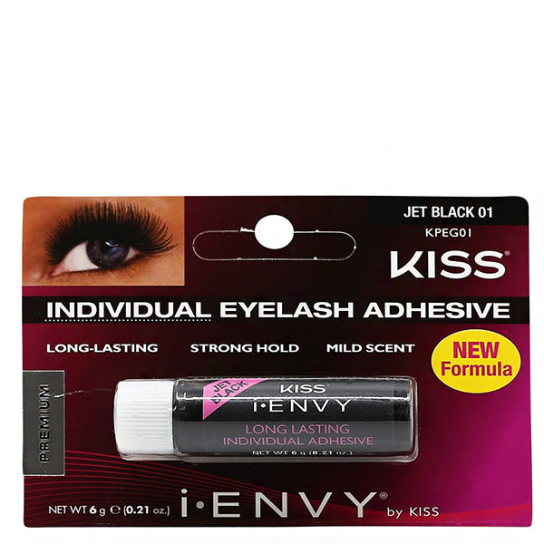 I Envy by Kiss KPEG01 individual Eyelash Adhesive Strong Hold - Black 0.21oz