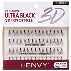 Kiss I Envy KPEXXUD Knot Free Ultra Black 3D Individual Lash