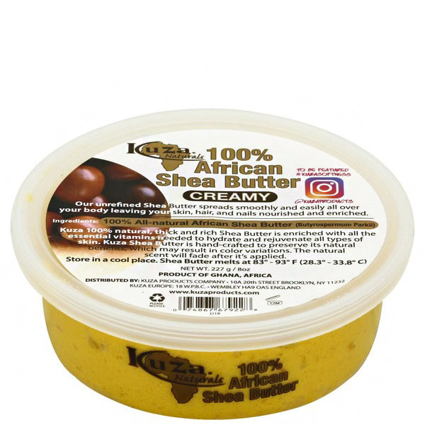 Kuza 100% African Shea Butter Yellow Creamy 8oz