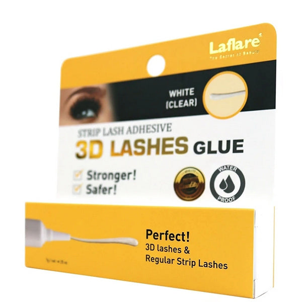 Laflare 3D Lashes Glue Strip Lash Adhesive White (Clear) 0.25oz